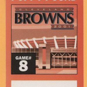 Cleveland Browns 2001 Football Puppy Pound Backstage Pass