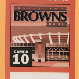 Cleveland Browns 2001 Football Puppy Pound Backstage Pass
