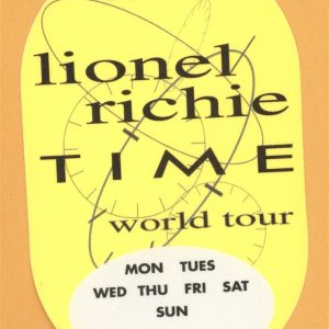 Lionel Richie 1998 Time Concert Tour VIP Backstage Pass