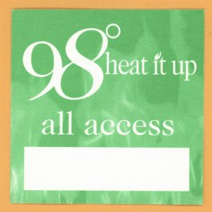 98 Degrees 1998 Heat It Up Tour ALL ACCESS Backstage Pass