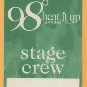 98 Degrees 1998 Heat It Up Tour CREW Backstage Pass