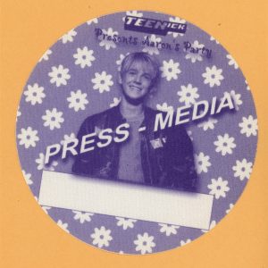 Aaron Carter Concert Tour PRESS MEDIA Backstage Pass