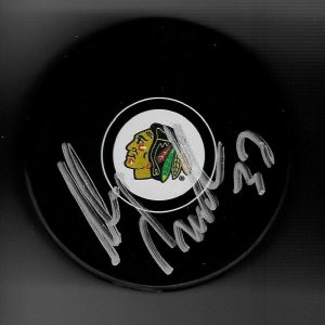Alain Nasreddine Signed Chicago Blackhawks Puck