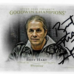 Bret "Hit Man" Hart Signed 2016 Upper Deck Goodwin Champions Card #61  WWE