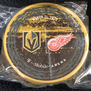 Vegas Golden Knights Detroit Red Wings Matchup Puck T-Mobile Exclusive 3-21/2020