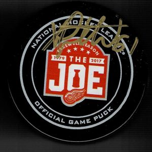 Xavier Ouellet Signed Detroit Red Wings Joe Louis Arena JLA Farewell Game Puck