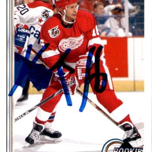 Vladimir Konstantinov Signed 1992/93 Upper Deck Rookie Report Card #357 JSA COA