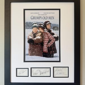 Walter Matthau, Jack Lemmon & Ann-Marget "Grumpy Old Men" SIGNED Framed Display