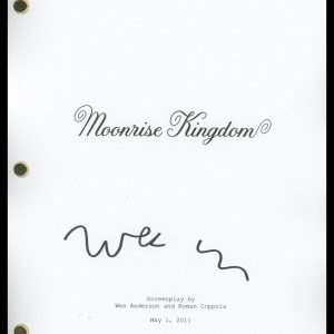 Wes Anderson "Moonrise Kingdom" Director AUTOGRAPH Signed Script Screenplay ACOA