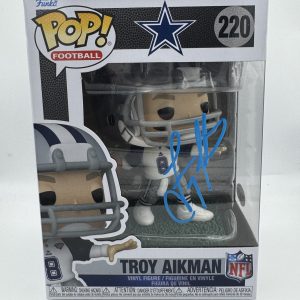 Troy Aikman AUTOGRAPH Signed Dallas Cowboys NFL Football 220 Funko Pop ACOA