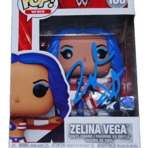ZELINA VEGA signed (WWE) Wrestling #160 Smack Down Funko Pop BECKETT BU41131