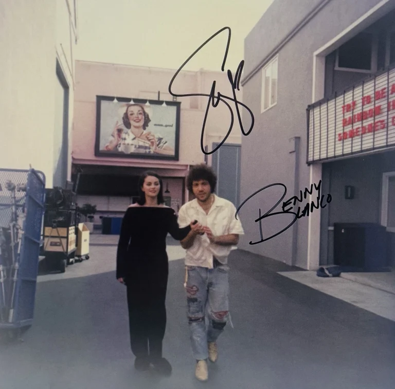SELENA GOMEZ BENNY BLANCO Signed Auto LP Insert 
