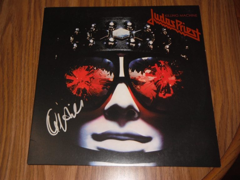 JUDAS PRIEST IAN HILL SIGNED KILLING MACHINE VINYL ALBUM