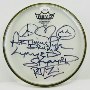 ARTIMUS PYLE Lynyrd Skynyrd Signed Autograph 8" Drumhead JSA COA