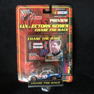 Johnny Benson Signed Racing Champions Valvoline 1:64 Scale Stock Car #1