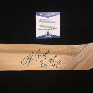 Leo Reise Signed New York Rangers Northland Stick Beckett COA Detroit Red Wings