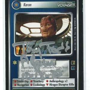 Tony Todd Signed Star Trek Voyager Game Card Karon