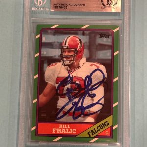 BILL FRALIC Signed 1986 TOPPS ROOKIE Card #367 Beckett BAS