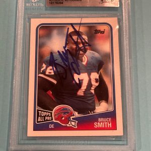 BRUCE SMITH Signed 1988 TOPPS Card #227 AP Beckett BAS