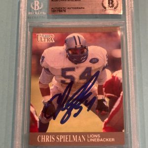 CHRIS SPIELMAN Signed 1991 ULTRA UPDATE Card #U29 Beckett BAS