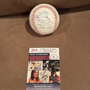 Artimus Pyle Lynyrd Skynyrd Signed Autographed OMB Baseball W/ Drum Sketch JSA