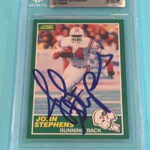 JOHN STEPHENS Signed 1989 SCORE Card #236 Beckett BAS