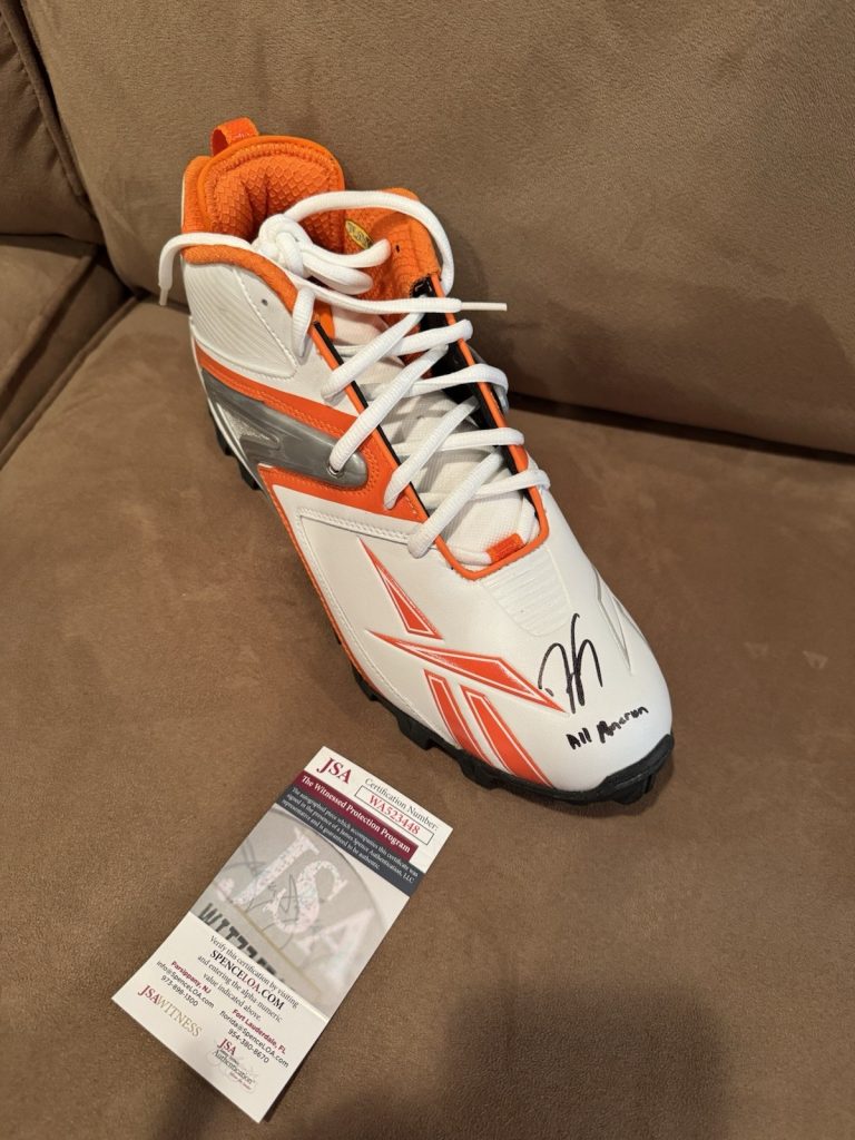 Signed Autographed Dwight Freeney Cleat JSA Syracuse Orange All American