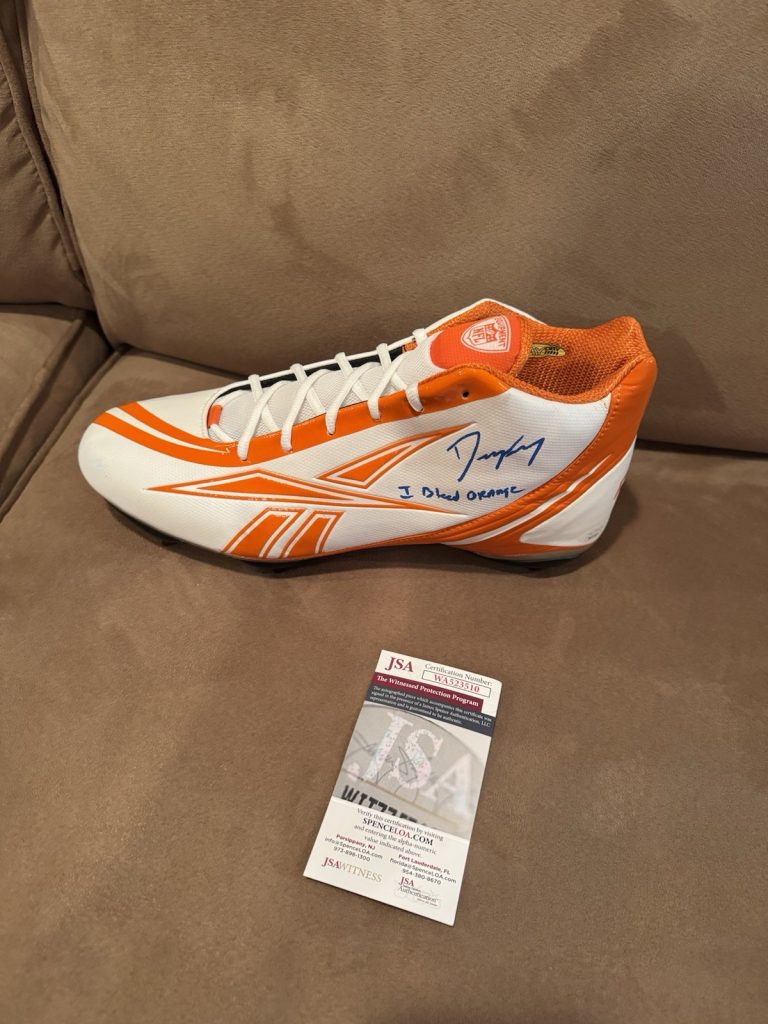 Signed Autographed Dwight Freeney Cleat JSA Syracuse - I Bleed Orange