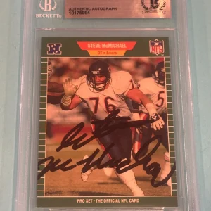 STEVE McMICHAEL Signed 1989 PRO SET Card #45 Beckett (BAS)