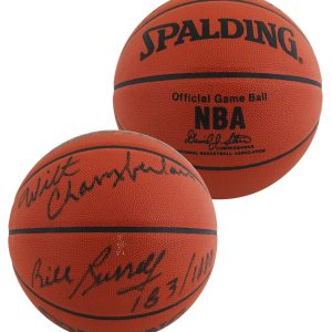 Wilt Chamberlain & Bill Russell Signed Official NBA Game Ball Basketball BAS
