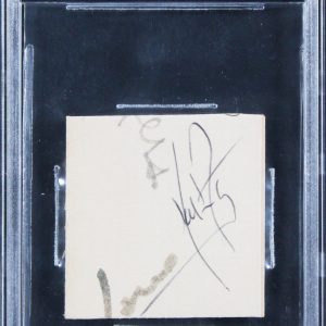 Neil Armstrong Apollo 11 Authentic Signed 2x2 Cut Signature BAS Slabbed