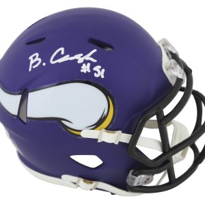 Vikings Blake Cashman Authentic Signed Speed Mini Helmet BAS Witnessed