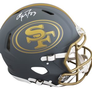 49ers Christian McCaffrey Signed Slate Full Size Speed Proline Helmet Fanatics