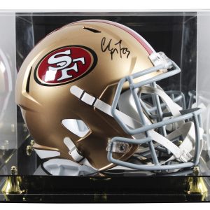 49ers Christian McCaffrey Signed Full Size Speed Rep Helmet W/ Case Fanatics