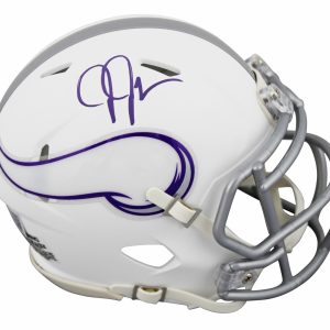 Vikings Justin Jefferson Signed 2024 On-Field Alt Speed Mini Helmet BAS Witness
