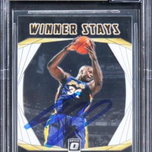 Shaquille O'Neal Signed 2020 Donruss Optic Winner Stays #1 Card Auto 10 BAS Slab