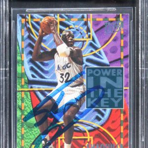 Shaquille O'Neal Signed 1994 Ultra Power In The Key #7 Card Auto 10! BAS Slabbed