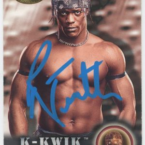 K-Kwik WWE Authentic Signed 2001 Fleer #42 Card BAS #BS86759
