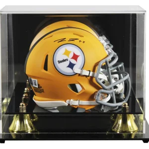 Steelers Pat Freiermuth Signed 2025 On-Field Alt Speed Mini Helmet W/ Case BAS W