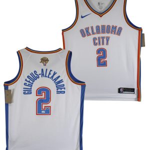 Thunder Shai Gilgeous-Alexander Signed White Nike Swingman Jersey PSA #AP56131