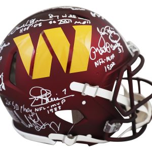 Washington (11) Green, Riggins, Williams +8 Signed F/S Speed Proline Helmet BAS