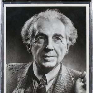Frank Lloyd Wright Authentic Signed 8x10 Black & White Photo BAS Slabbed