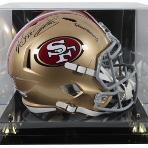 49ers Patrick Willis & Navorro Bowman Signed F/S Speed Rep Helmet w Case BAS W 2