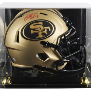 49ers Patrick Willis "HOF 24" Signed Rave F/S Speed Rep Helmet W/ Case BAS Wit