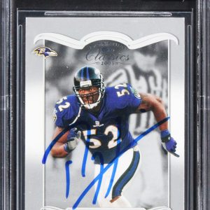 Ravens Ray Lewis Signed 2003 Donruss Classics #7 Card Auto Grade 10! BAS Slabbed