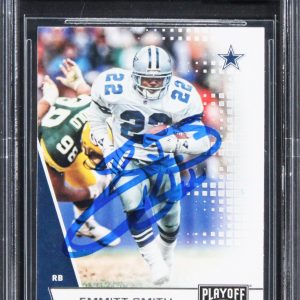 Cowboys Emmitt Smith Signed 2020 Playoff #200 Card Auto Gem Mint 10! BAS Slabbed