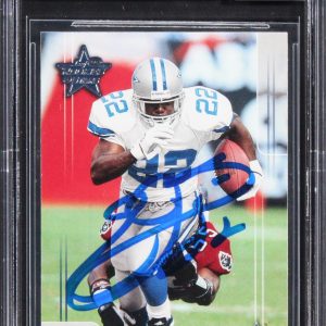 Cowboys Emmitt Smith Signed 2002 Leaf Rookies & Stars #26 Card Auto 10! BAS Slab