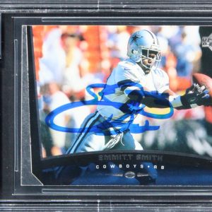 Cowboys Emmitt Smith Signed 1998 Upper Deck #92 Card Auto Graded 10! BAS Slabbed