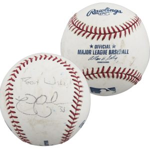 Yankees Nick Swisher "Best Wishes" Authentic Signed OML Baseball BAS #BU64213