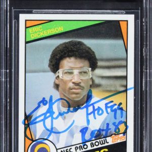 Rams Eric Dickerson "2x Insc" Signed 1984 Topps #280 Card Auto 10! BAS Slabbed